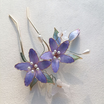 Selyemszálas gradient hajtű, kézzel készített bársonyos liliom virág, női fejfedő, nyári 2025 megjelenés