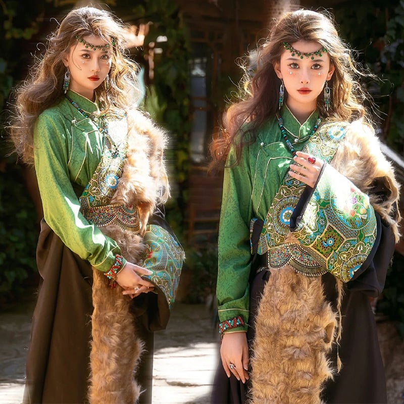 Ženska tibetanskog etničkog stila roba za pozornicu | Poliester 70–80% | Jesen 2023 | Yi Mei Fang