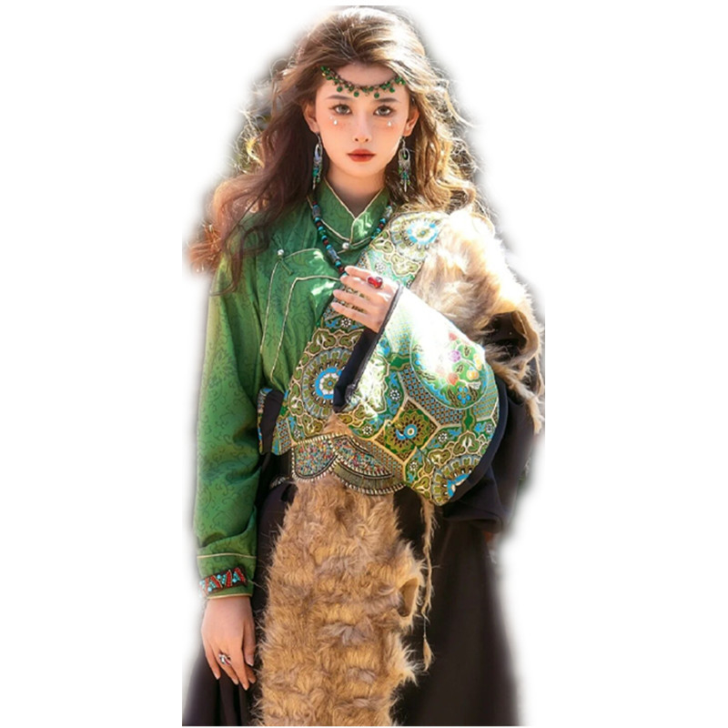 Ženska tibetanskog etničkog stila roba za pozornicu | Poliester 70–80% | Jesen 2023 | Yi Mei Fang