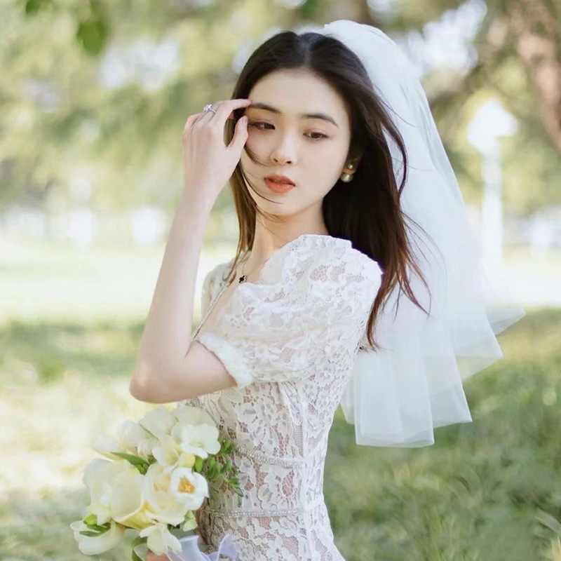 Vjenčana dvostruko složena ukosnica, mrežasti materijal, jednostavan stil, porijeklo Suzhou