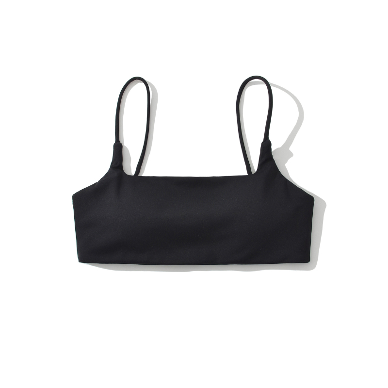 Dvostruko slojevita camisola sportska grudnjica sa kvadratnim izrezom – Slim Fit, integrirani Push-Up, Poliester/Spandeks 70–80%