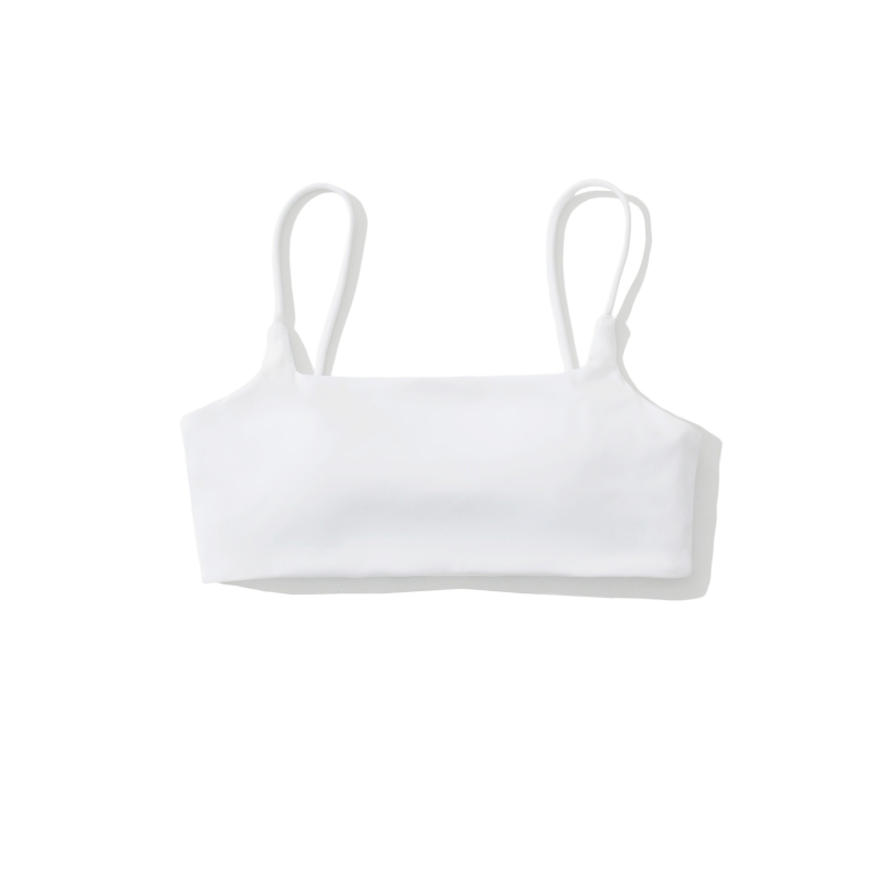 Dvostruko slojevita camisola sportska grudnjica sa kvadratnim izrezom – Slim Fit, integrirani Push-Up, Poliester/Spandeks 70–80%