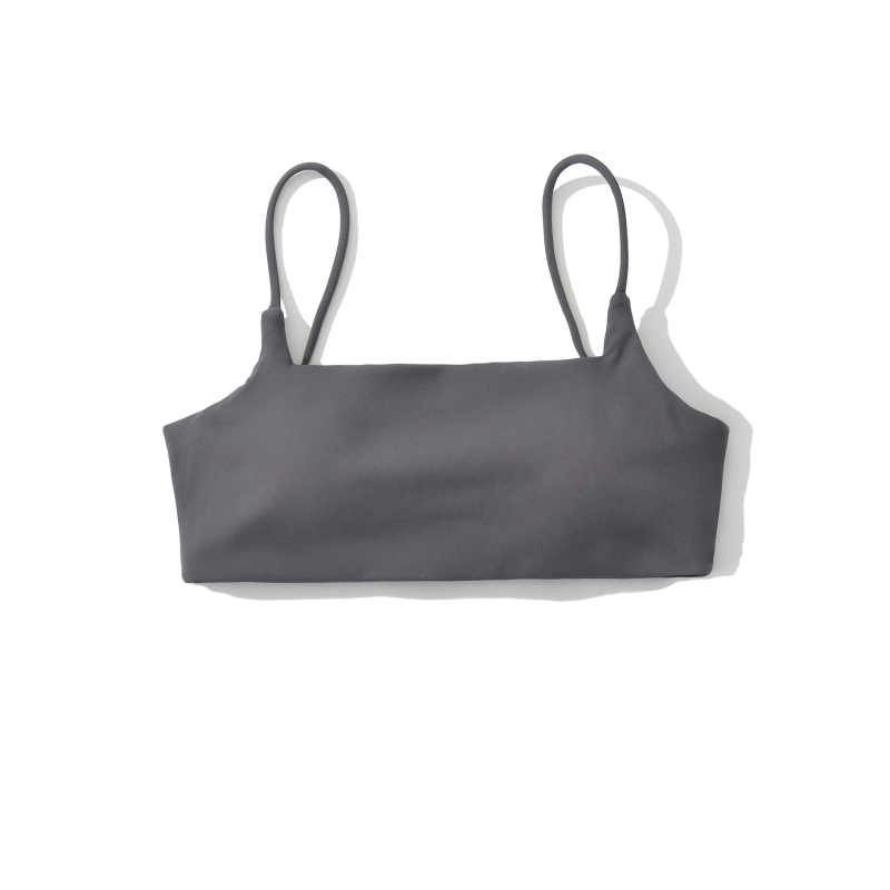 Dvostruko slojevita camisola sportska grudnjica sa kvadratnim izrezom – Slim Fit, integrirani Push-Up, Poliester/Spandeks 70–80%