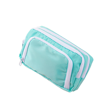 Penar pentru creioane cu fereastră, capacitate mare, design cu mai multe straturi, poliester, stil coreean