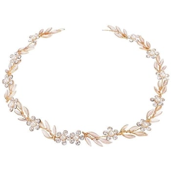 Metalni svadbeni dodatak za kosu s listovim hair vine, prilagodljiv za vjenčanje