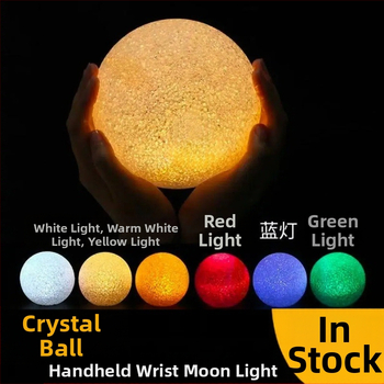 Нощна светлина за сценично изпълнение – планетообразна кристална сфера, вградена батерия, захранване ≤36V, кристален абажур, превключвател тип toggle