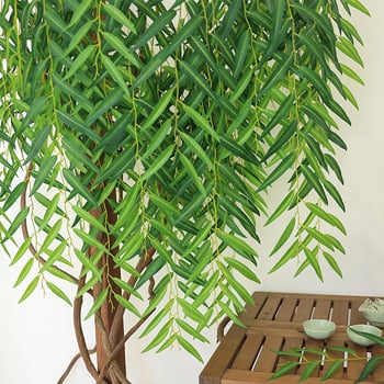 Mesterséges fűzfa levelek és ágak, műanyagból, injekciós öntés, Márka Flowers qianyun, Csomagolás karton vagy szőtt zacskó