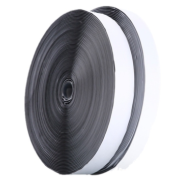 Bandă Velcro adezivă, dublu- față, din amestec nylon-poliester, cu bază adezivă, pentru plase de ferestre și perdele