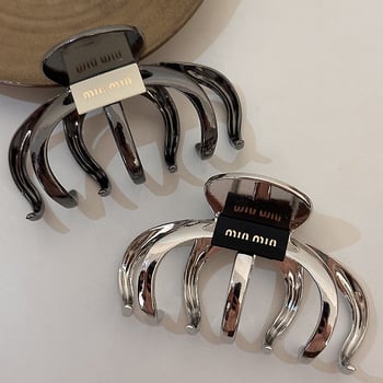 Clip de păr metalic, lucrat manual, prindere tip gripper, stil feminin coreean, brand Su Chun.