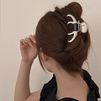 Clip de păr metalic, lucrat manual, prindere tip gripper, stil feminin coreean, brand Su Chun.