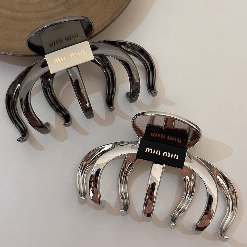 Clip de păr metalic, lucrat manual, prindere tip gripper, stil feminin coreean, brand Su Chun.