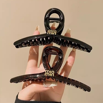 Clamă de păr din rășină acrilică – Bei Ying, stil coreean fashion OL, realizată manual, clemă de prindere