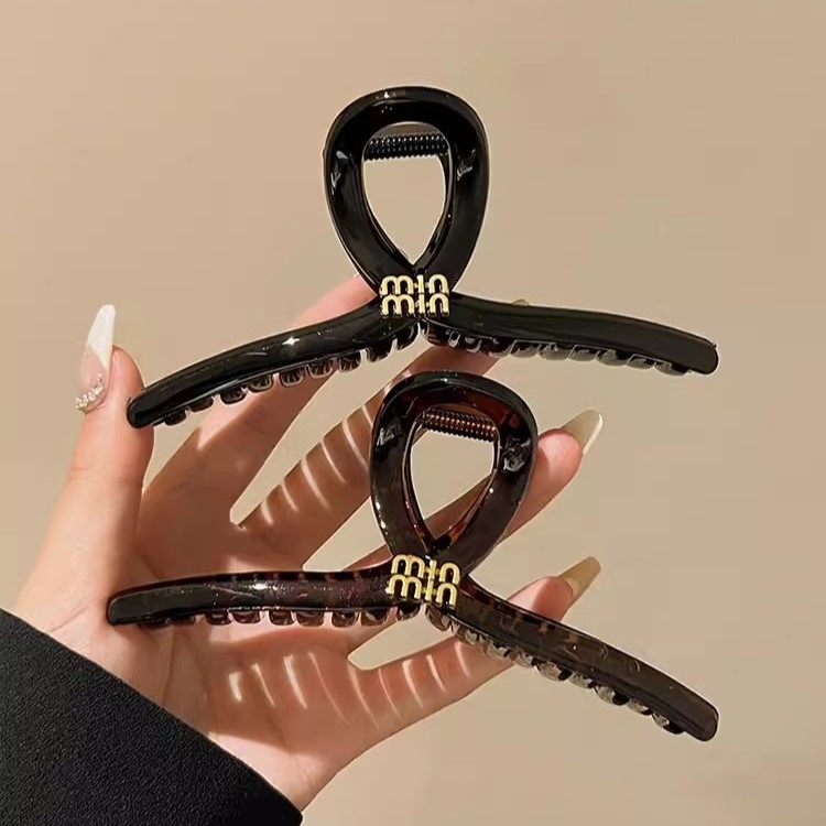 Clamă de păr din rășină acrilică – Bei Ying, stil coreean fashion OL, realizată manual, clemă de prindere