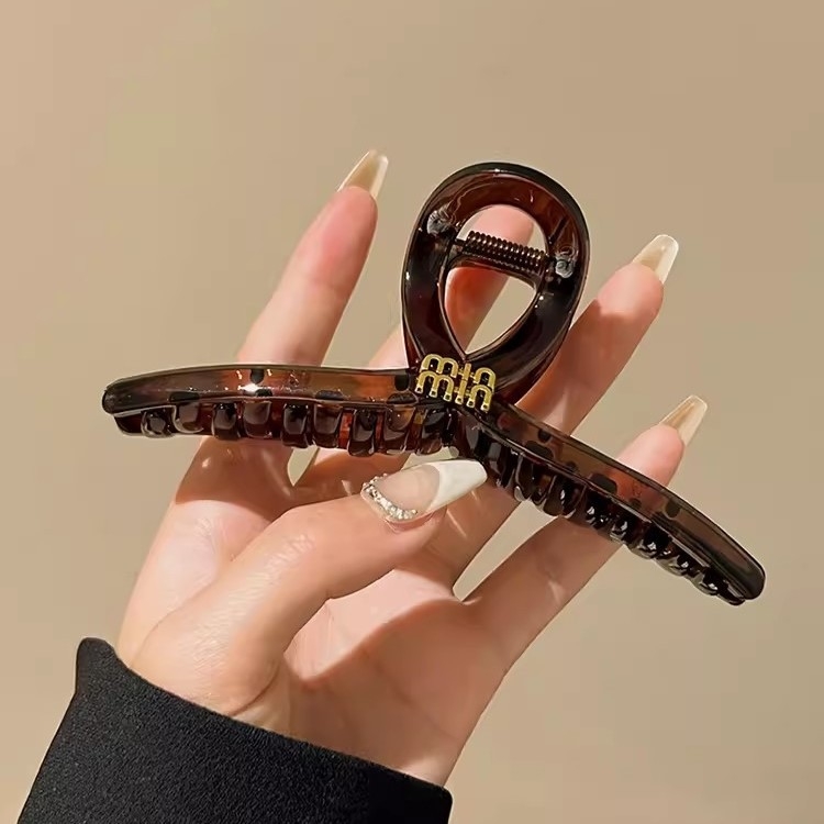 Clamă de păr din rășină acrilică – Bei Ying, stil coreean fashion OL, realizată manual, clemă de prindere