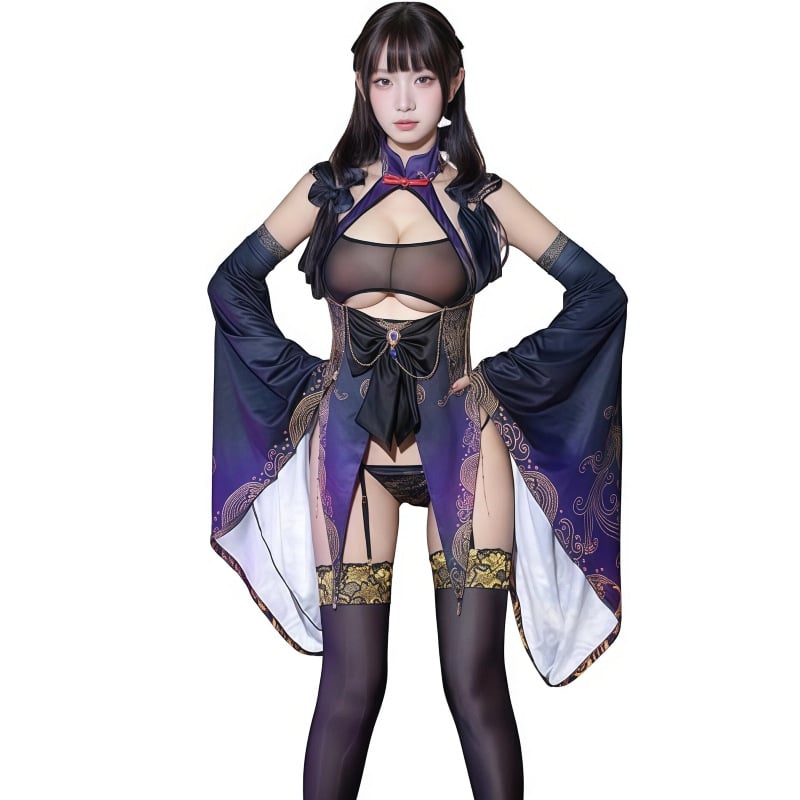 Κοστούμι cosplay από σατέν - zombie στυλ, μινιμαλιστικό, ιαπωνο-κορεατικό καθημερινό στιλ, για cosplay σε παιχνίδια/anime, άνοιξη 2026, SENMHS q03