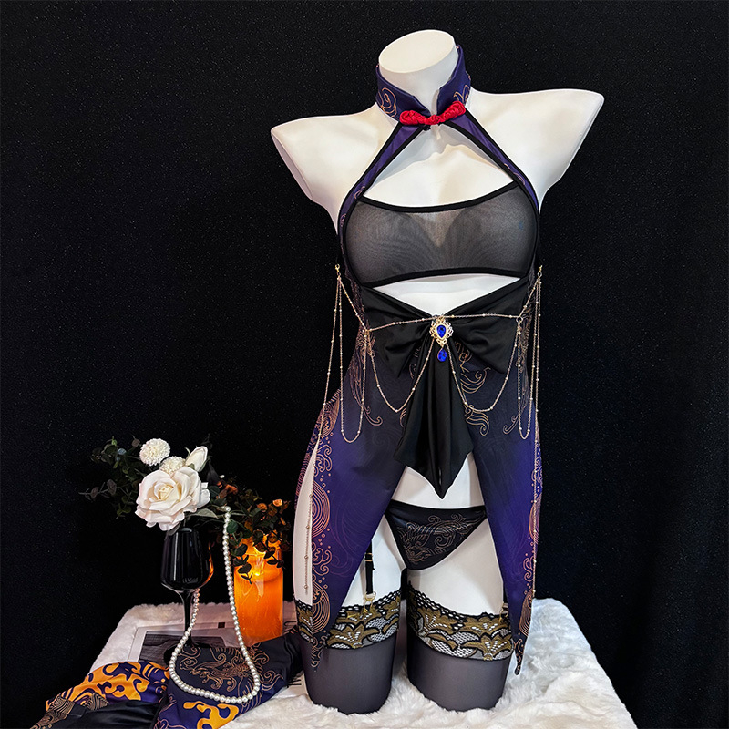 Κοστούμι cosplay από σατέν - zombie στυλ, μινιμαλιστικό, ιαπωνο-κορεατικό καθημερινό στιλ, για cosplay σε παιχνίδια/anime, άνοιξη 2026, SENMHS q03