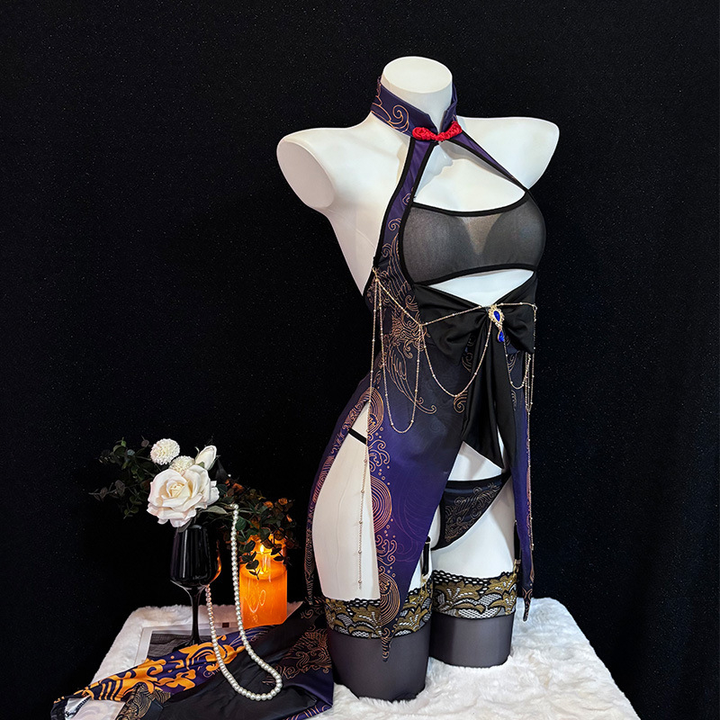 Κοστούμι cosplay από σατέν - zombie στυλ, μινιμαλιστικό, ιαπωνο-κορεατικό καθημερινό στιλ, για cosplay σε παιχνίδια/anime, άνοιξη 2026, SENMHS q03