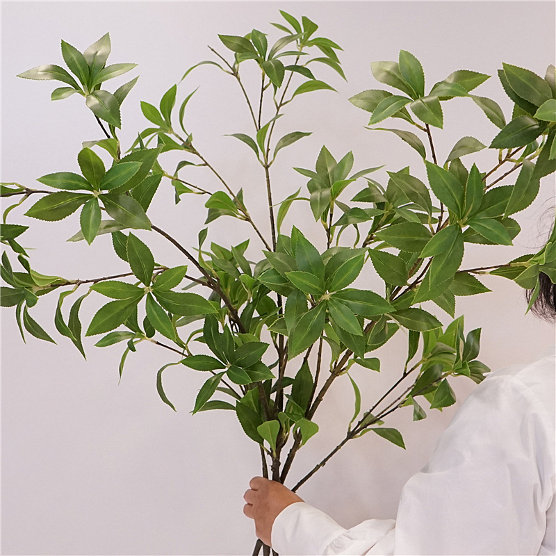 Xinwan τεχνητά φύλλα από μεταξωτό λουλούδι, ποικιλία Ma Zui Mu, με ανάγλυφη επιφάνεια και εκτύπωση οθόνης, κατάλληλα για γάμους, εξωτερικούς χώρους, σκηνικά φωτογράφισης και διακόσμηση σπιτιού