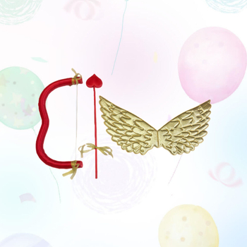 Σετ κοστουμιού Αφροδίτης με φτερά, τόξο και βέλη – αξεσουάρ κοστουμιού; Υλικό: σφυρηλατημένος ζωνίς; Κατασκευή: ημιχειροποίητη και ημι-μηχανοποιημένη; Διαθεσιμότητα προσαρμογής