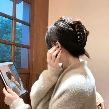 Clip pentru păr Gripper, stil coreean, design proaspăt și dulce, din plastic/rășină, făcut manual