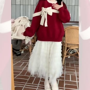 Kötött pulóver viszkózból, kerek nyak, hosszú ujjú, laza szabás, pulóver stílus