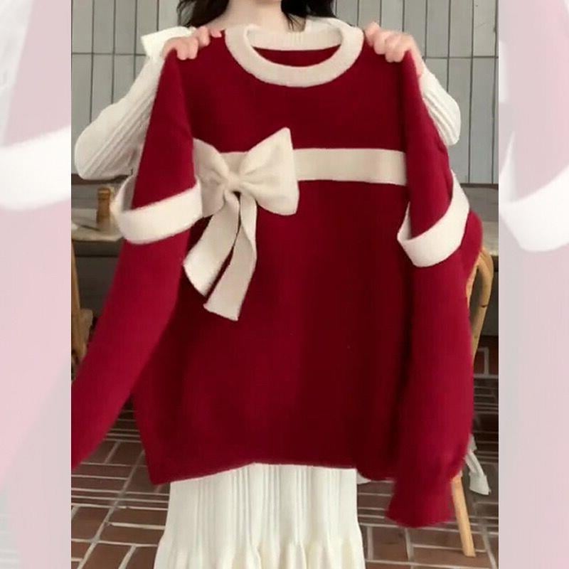 Kötött pulóver viszkózból, kerek nyak, hosszú ujjú, laza szabás, pulóver stílus