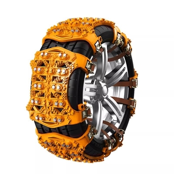 Téli csúszásgátló lánc autóhoz, új típusú károsításmentes, univerzális autókhoz, SUV-hez és kisbuszhoz