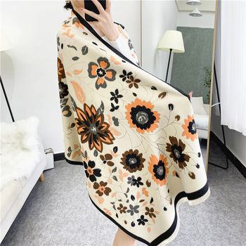 Женски бохемски зимен шал – смесен материал, жакардово тъкане, топъл, с персонализация