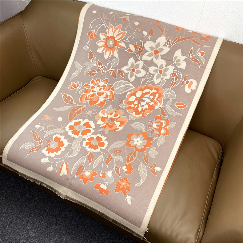 Женски бохемски зимен шал – смесен материал, жакардово тъкане, топъл, с персонализация