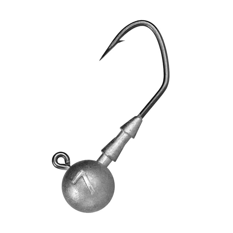 Ólomfejű horog, 4X megerősített, folyami horgászatra, 10 darabos csomag.