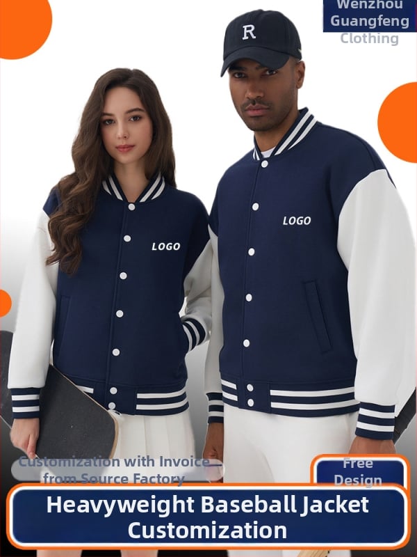 Drop-shoulder baseball kabát szabott munkaruházathoz sportcsapatoknak, hímzéssel, laza szabás, 80% poliészter külső, poliészter bélés, tél 2020