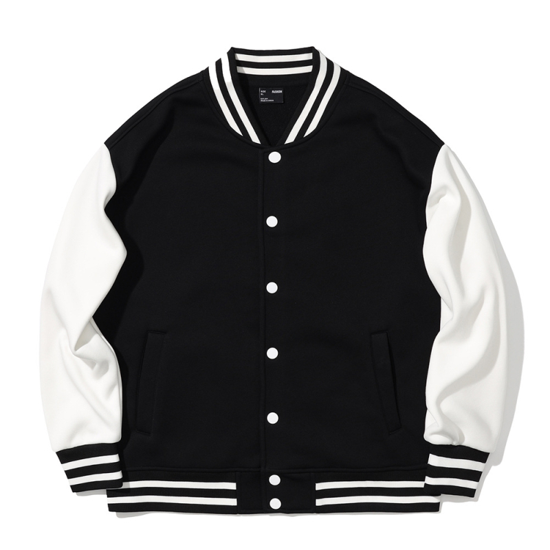 Drop-shoulder baseball kabát szabott munkaruházathoz sportcsapatoknak, hímzéssel, laza szabás, 80% poliészter külső, poliészter bélés, tél 2020