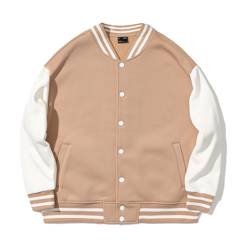 Drop-shoulder baseball kabát szabott munkaruházathoz sportcsapatoknak, hímzéssel, laza szabás, 80% poliészter külső, poliészter bélés, tél 2020