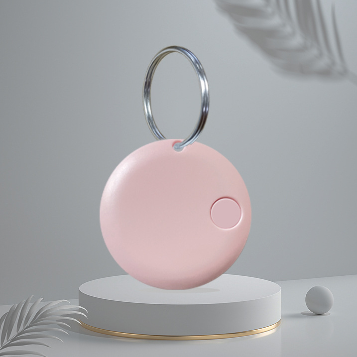 Кръгъл Bluetooth антиизгубвач за ключове, телефон, чанта и домашни любимци — Android и iOS съвместим, обхват 15 м, батерия 210 mAh, ABS, включен шнур за носене, двупосочно търсене и аларма