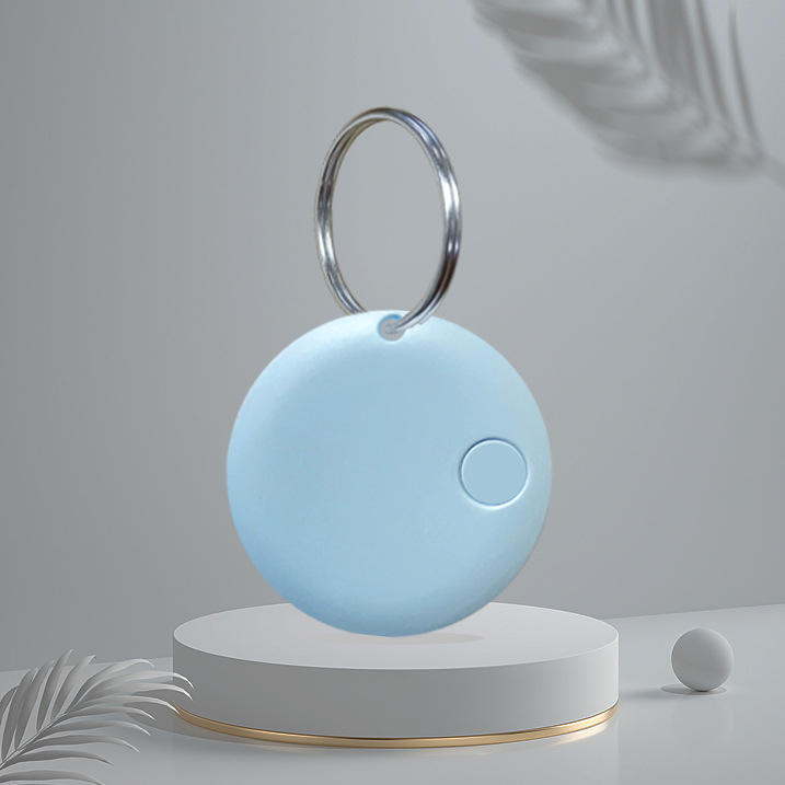 Кръгъл Bluetooth антиизгубвач за ключове, телефон, чанта и домашни любимци — Android и iOS съвместим, обхват 15 м, батерия 210 mAh, ABS, включен шнур за носене, двупосочно търсене и аларма