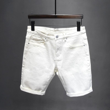 Muške traper kratke hlače – uskog kroja, do koljena, elastični pamuk miks, casual stil