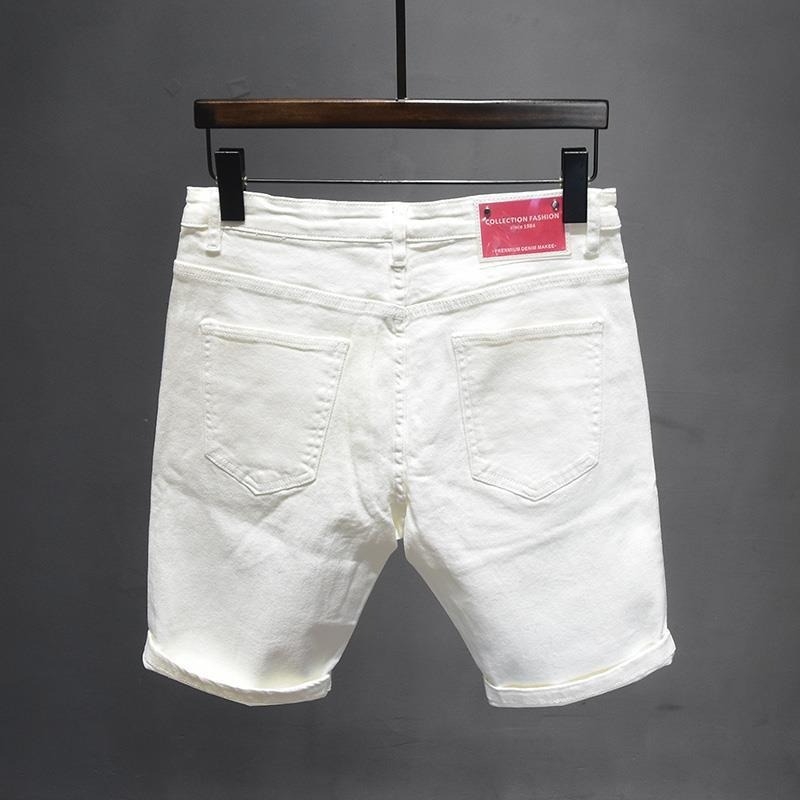 Muške traper kratke hlače – uskog kroja, do koljena, elastični pamuk miks, casual stil