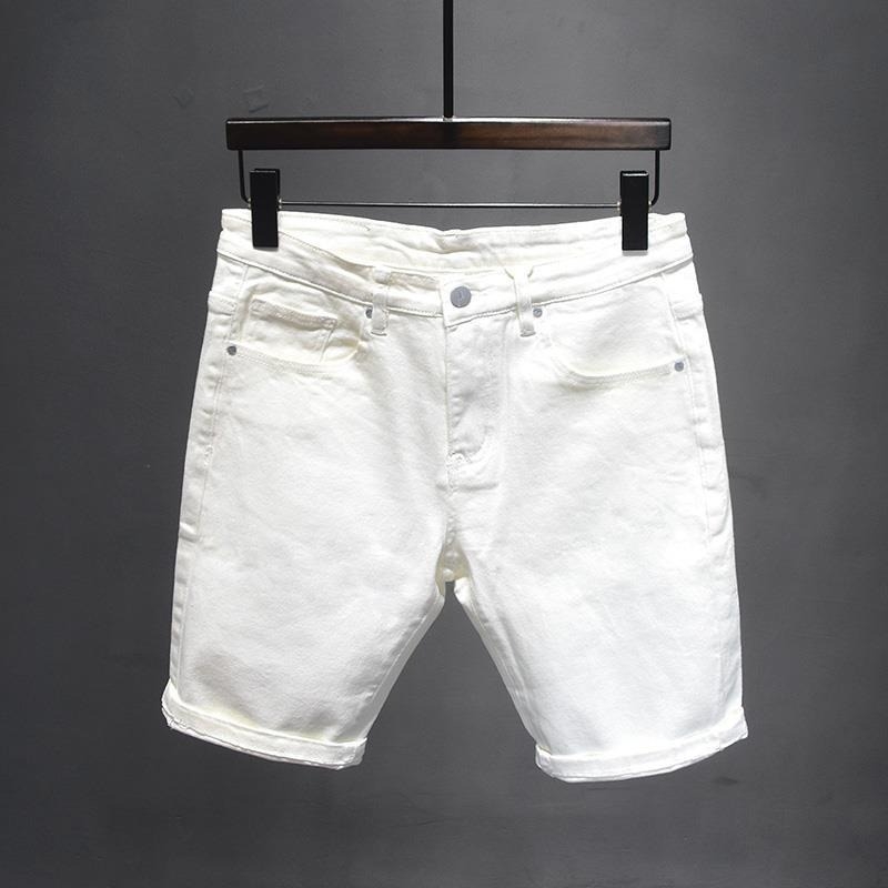 Muške traper kratke hlače – uskog kroja, do koljena, elastični pamuk miks, casual stil