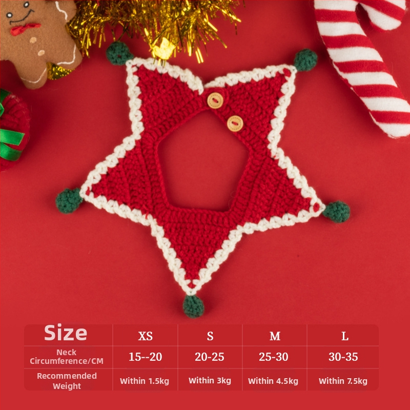 Κολάρο-φουλάρι για κατοικίδια (γάτες και σκύλοι) – Μοντέλο με καρτούν μοτίβο, Χειροποίητο crochet, Ακρυλικό υλικό, Τέσσερις εποχές, Κεντημένες λεπτομέρειες