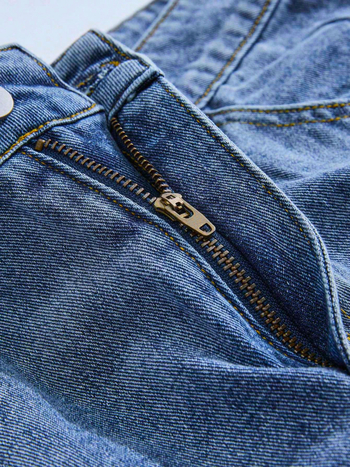 Muške traper šorceve s vintage izblijedelim dizajnom, američki street stil, širok kroj, dužina do sredine bedra, 85% poliester, ljeto