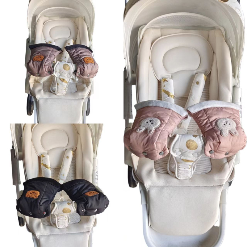 Babakocsihoz való meleg alvózsák beépített kesztyűkkel, szélvédett, poliészter anyag, töltet rost, japán stílus