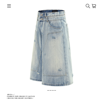 Uniszex farmernadrág, laza szabású, distressed dizájn, pamut, nyár