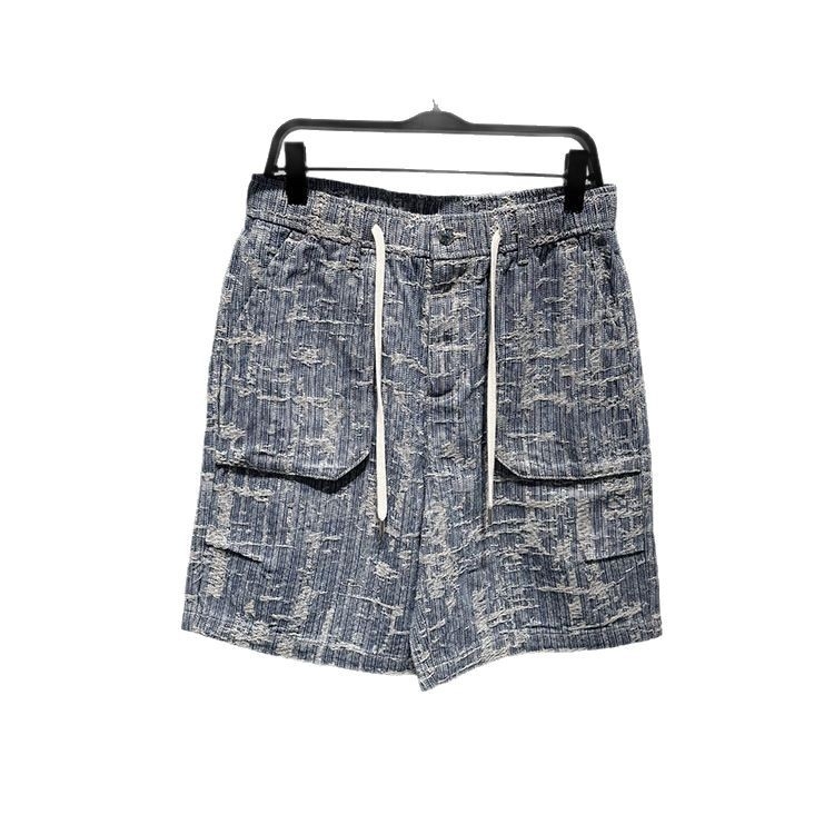 Traper kratke hlače, pamuk-denim, mikroelastičnost, korejski stil, ljeto 2025
