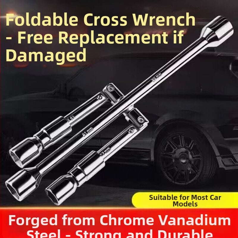 Összecsukható kereszttalpas dugókulcs autógumikhoz – magas széntartalmú acélból