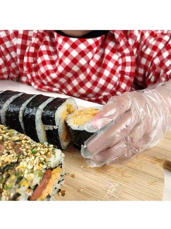 Mănuși de unică folosință pentru copii, PE transparente, de calitate alimentară, groase, pentru pictură și activități în grădiniță