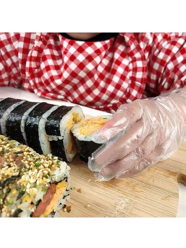 Mănuși de unică folosință pentru copii, PE transparente, de calitate alimentară, groase, pentru pictură și activități în grădiniță