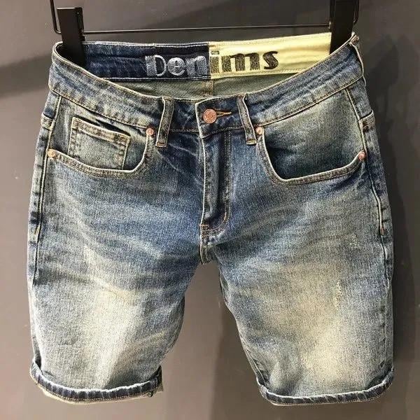 Traperice – korejska verzija, osnovni kroj, taper kroj, srednji pojas, gumb za zatvaranje, pamuk denim