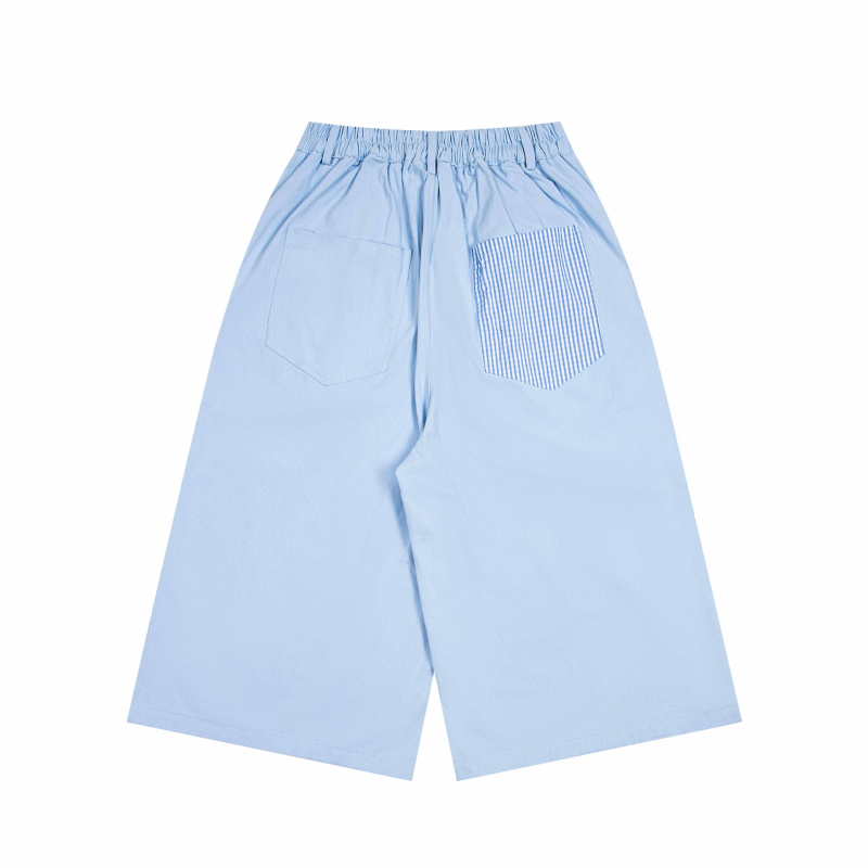 Unisex pamučne šorce s retro otiskom šteneta, opušten kroj, kratka duljina, ljeto, 100% pamuk