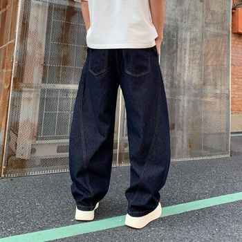 Traperice, ravne kroja, bočni topstitching detalj, niski struk, zip, pamuk denim, pranje vodom
