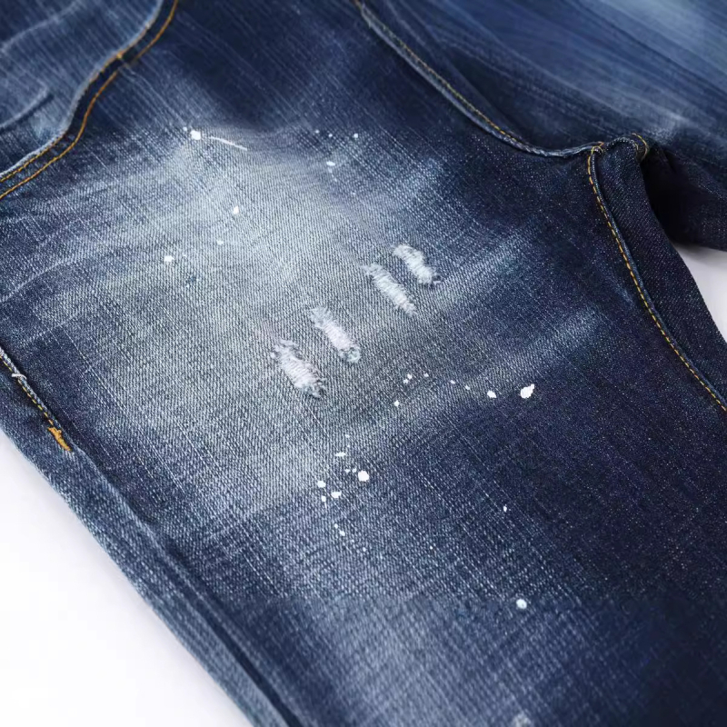 Muške slim-fit džins šorc, niski struk, 95% pamuka s mikroelastičnošću, otrgani rub